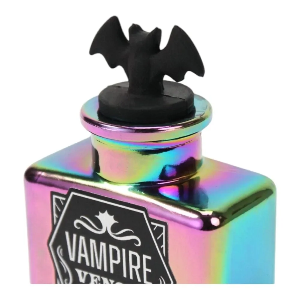 NEW Halloween Iridescent Glass Mini Potion Bottle Set WITCH'S BREW POISON VENOM